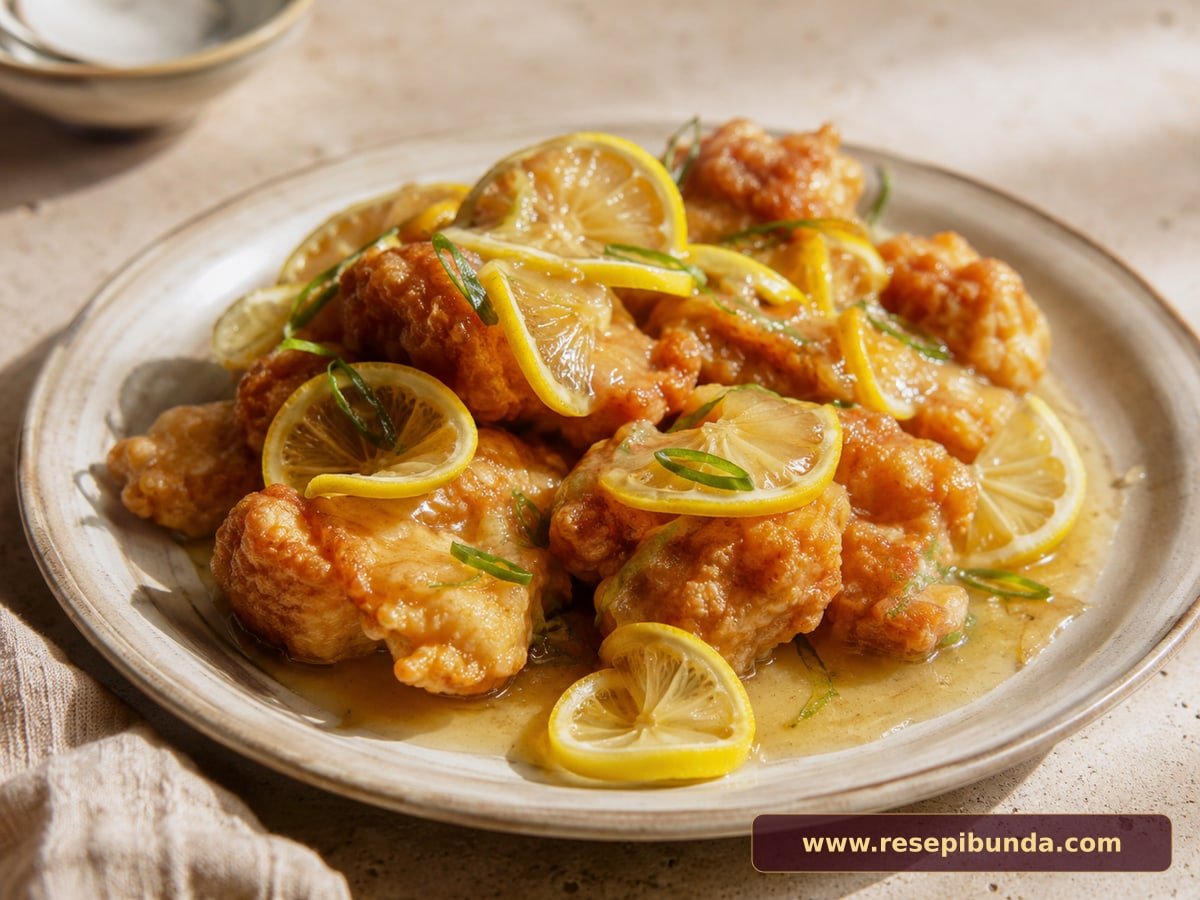 Hidangan Ayam Saus Lemon