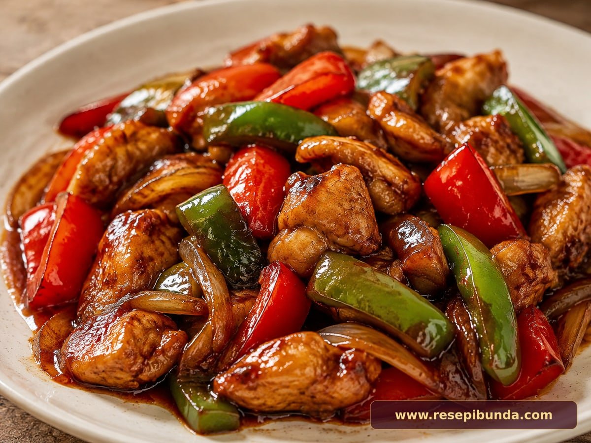 Hidangan Ayam Paprika Saus Tiram