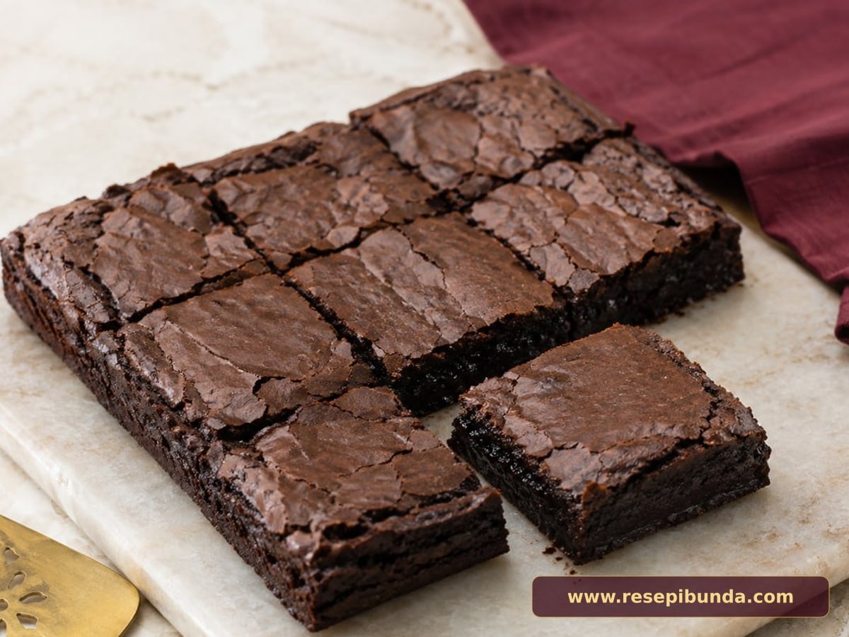 Hidangan Brownies Panggang Fudgy