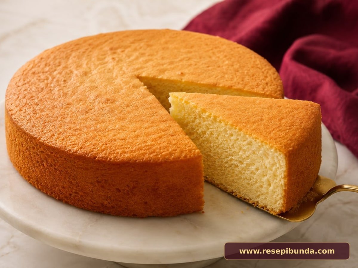 Hidangan Sponge Cake Vanilla