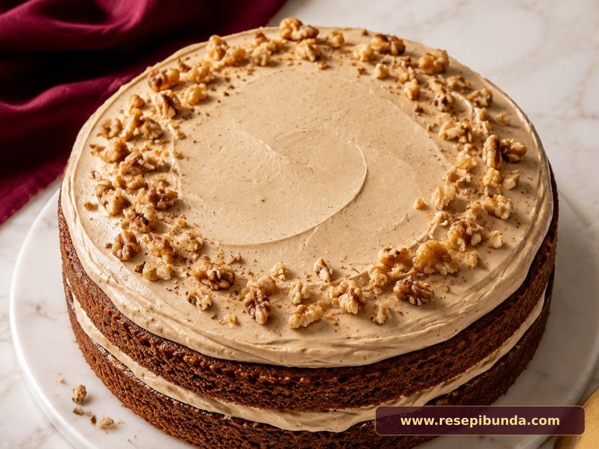Hidangan Coffee Walnut Cake