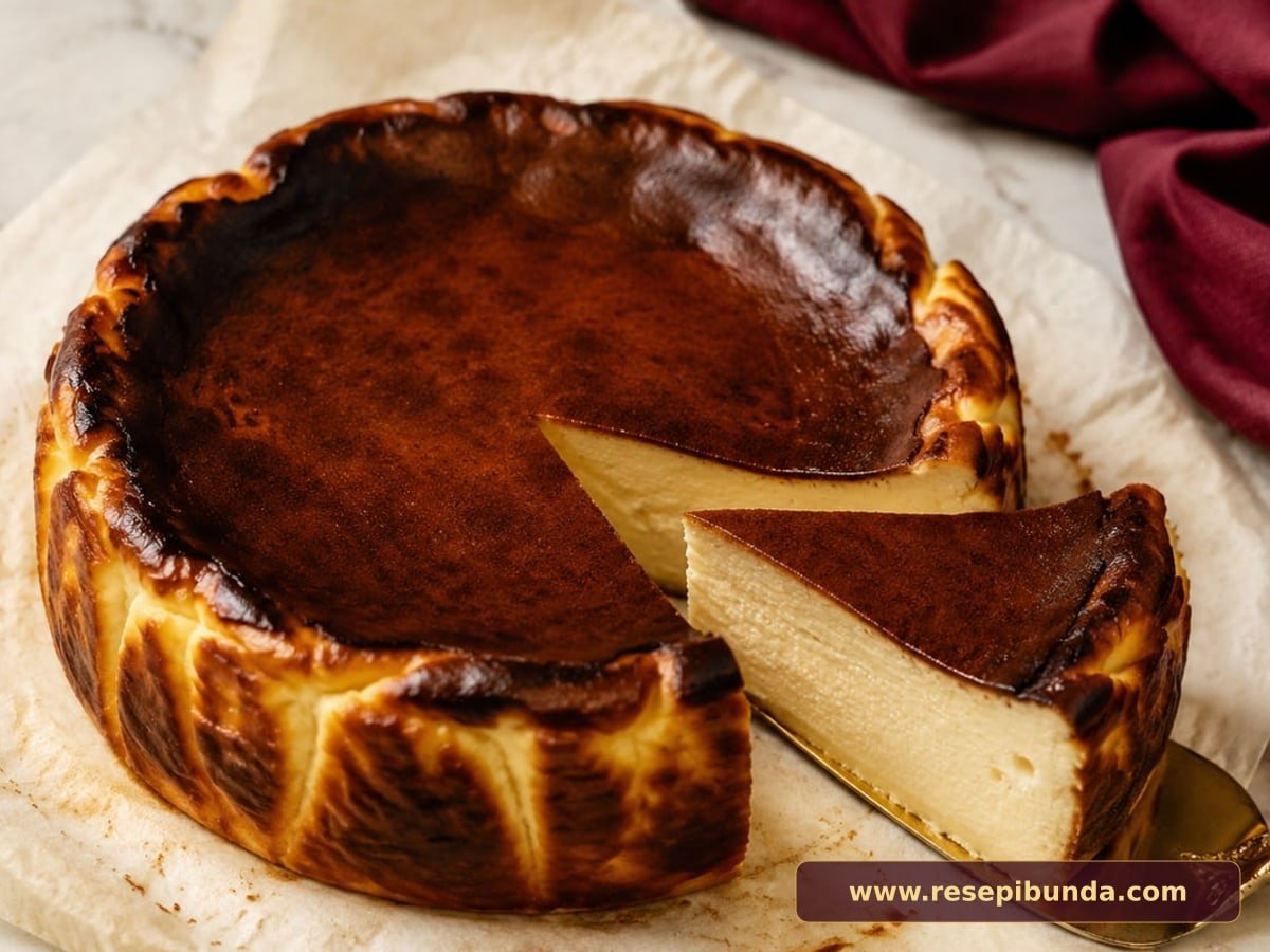 Hidangan Basque Burnt Cheesecake