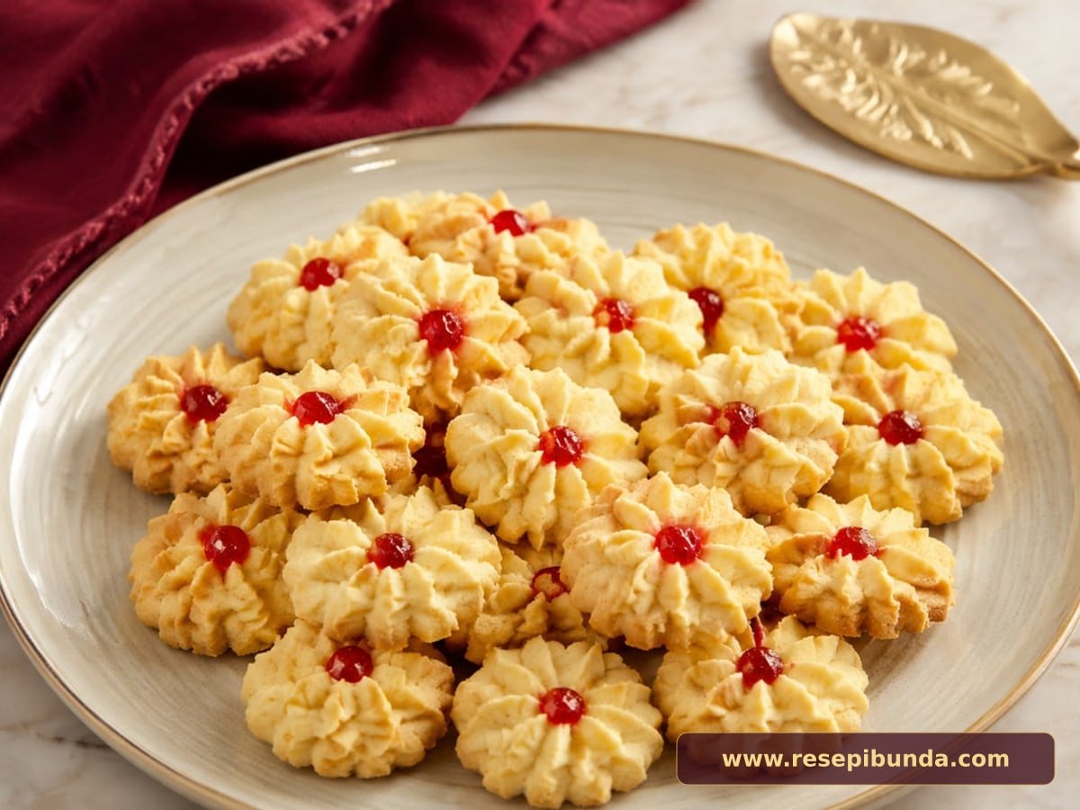 Hidangan Kue Semprit Vanila