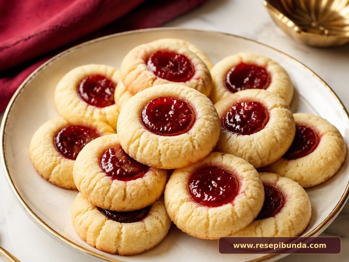 Hidangan Thumbprint Strawberry