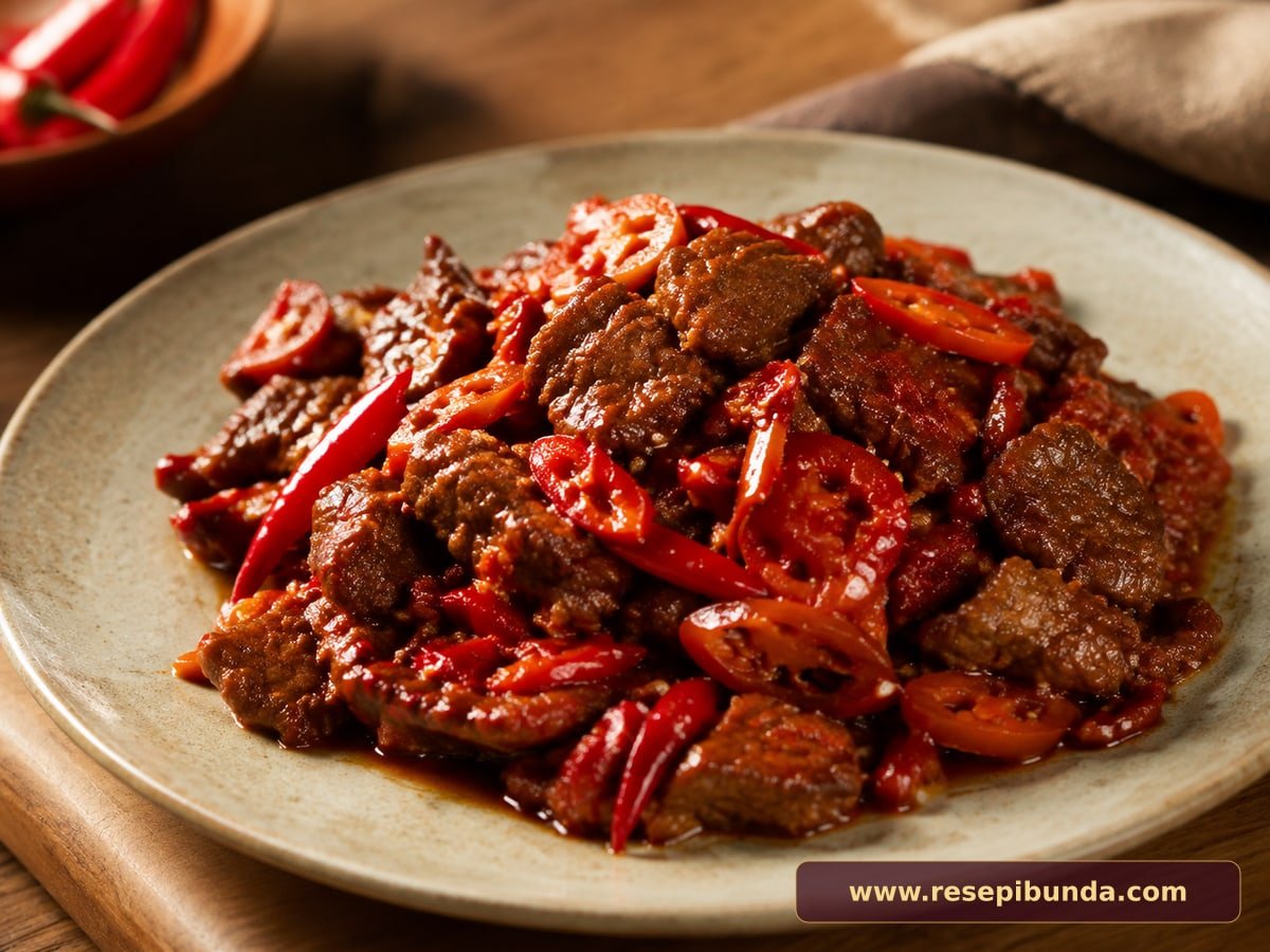 Hidangan Sapi Oseng Mercon