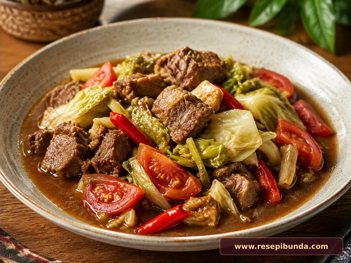 Hidangan Tongseng Sapi Tanpa Santan