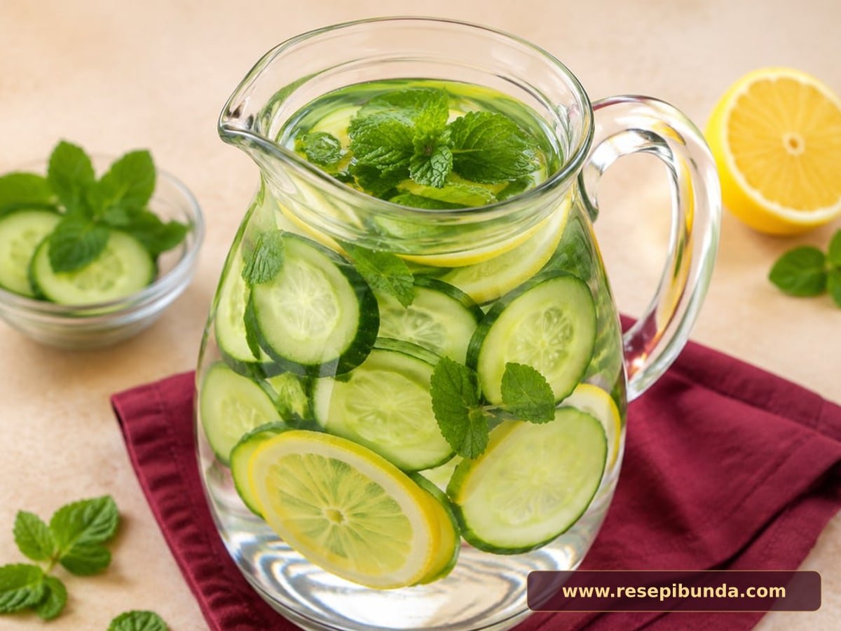 Hidangan Infused Water Timun Mint