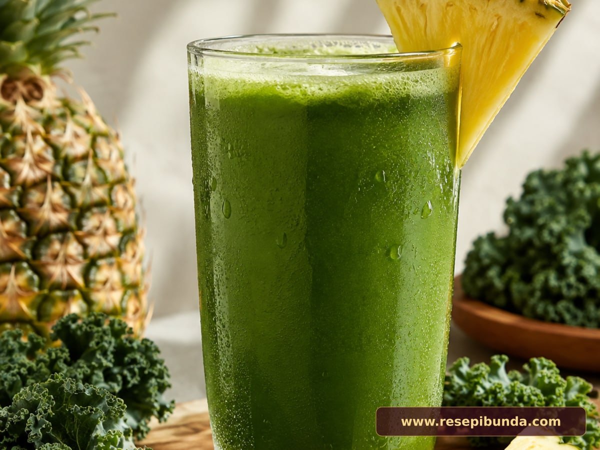 Hidangan Jus Kale Nanas