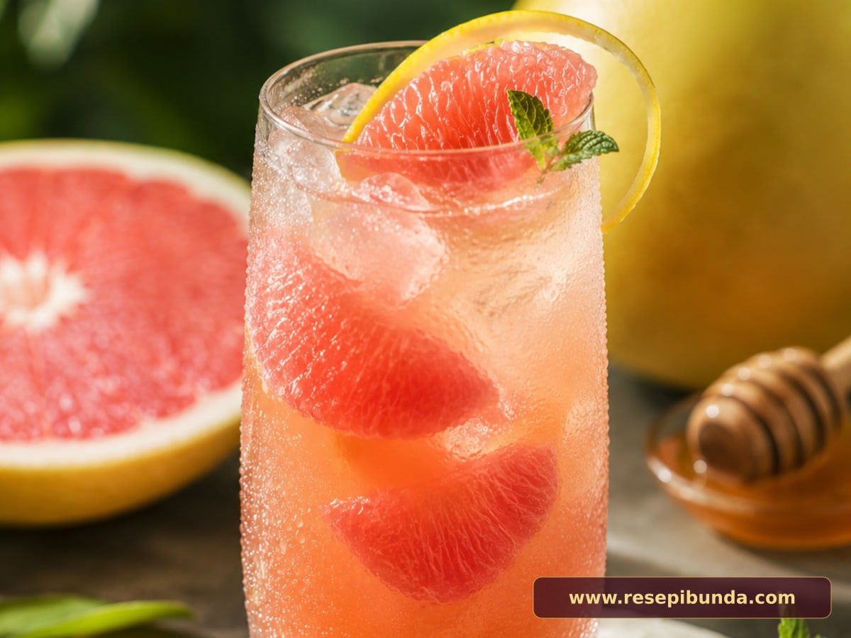 Hidangan Jus Jeruk Bali Madu