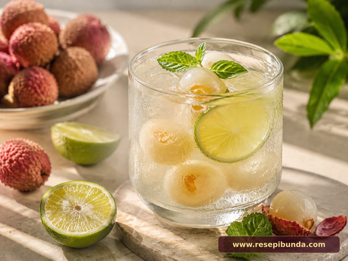 Hidangan Jus Leci Jeruk Nipis