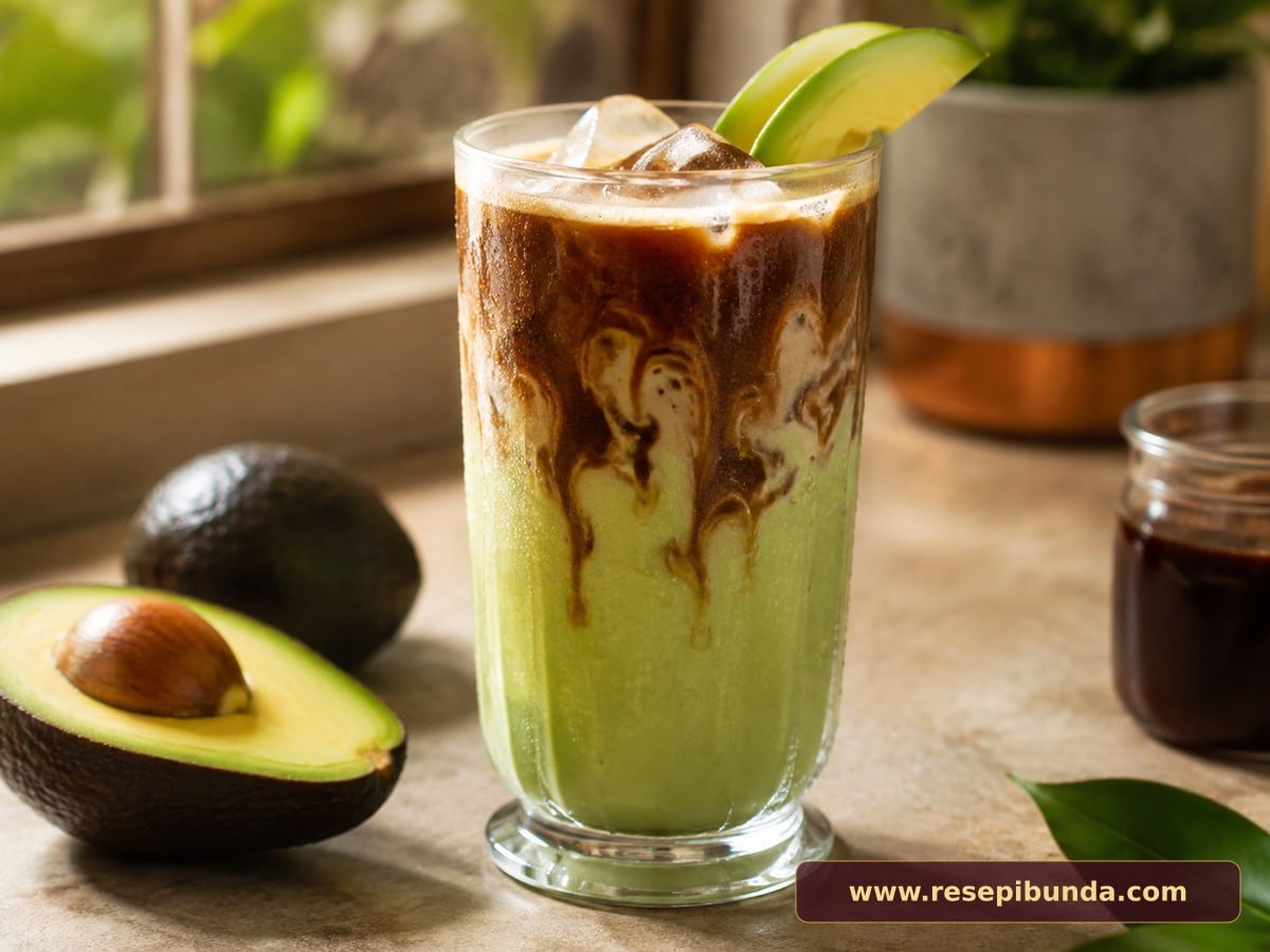 Hidangan Jus Alpukat Kopi