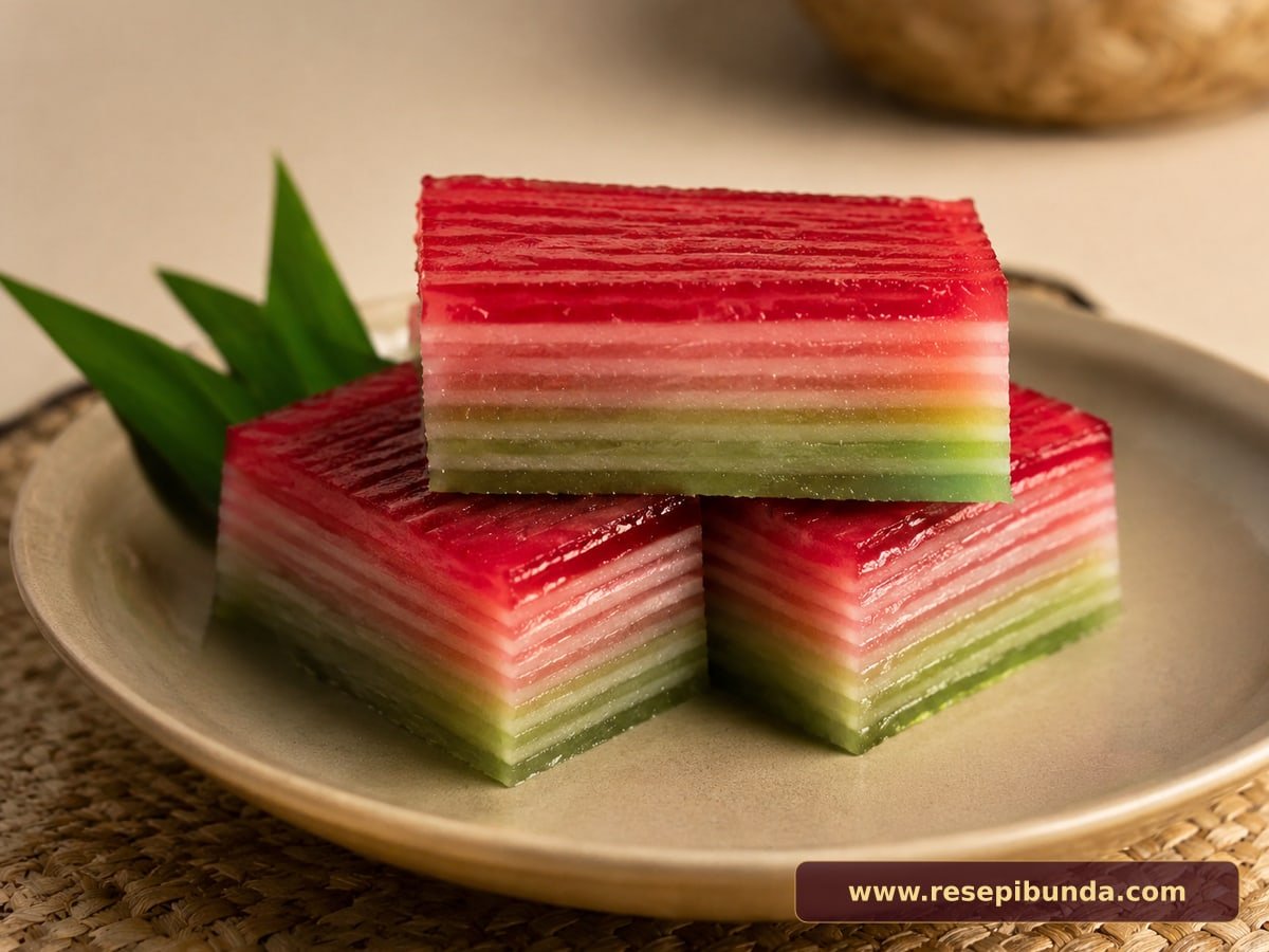 Hidangan Kue Lapis Sagu Melayu