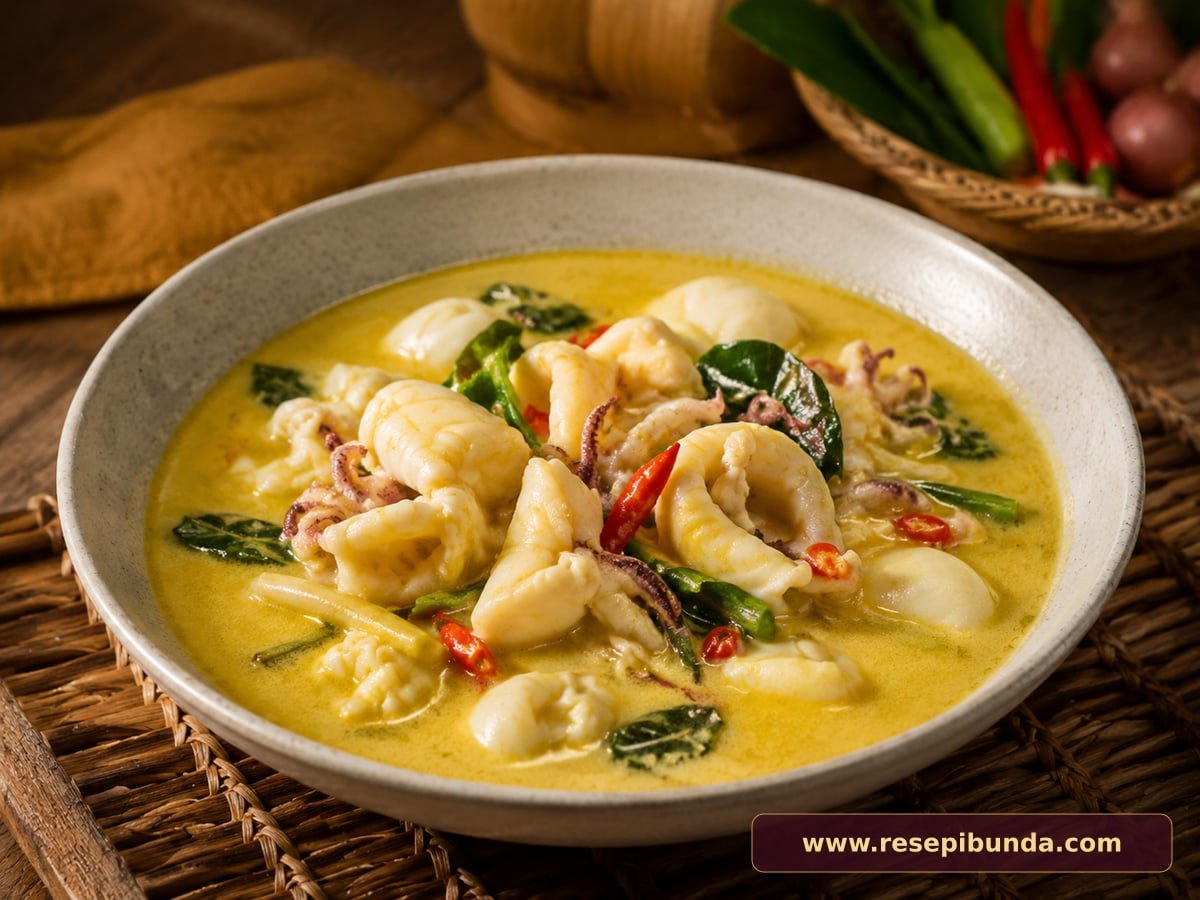 Hidangan Sotong Masak Lemak Cili Api