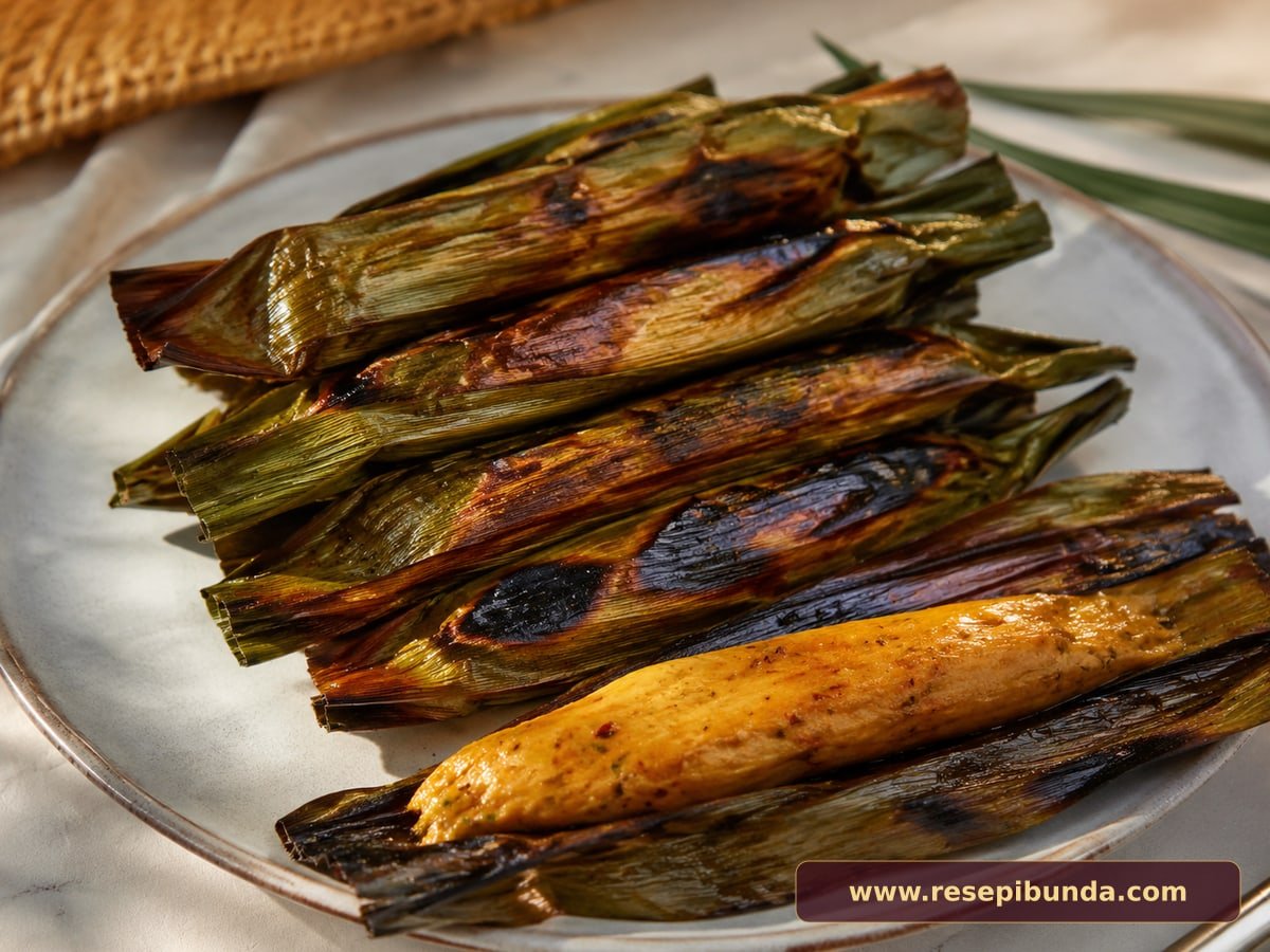 Hidangan Otak-Otak Tenggiri Daun Kelapa