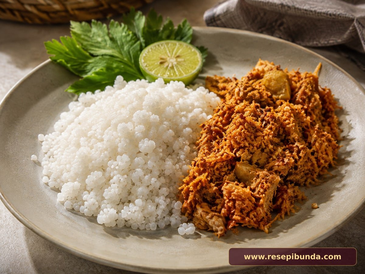 Hidangan Nasi Sagu Natuna