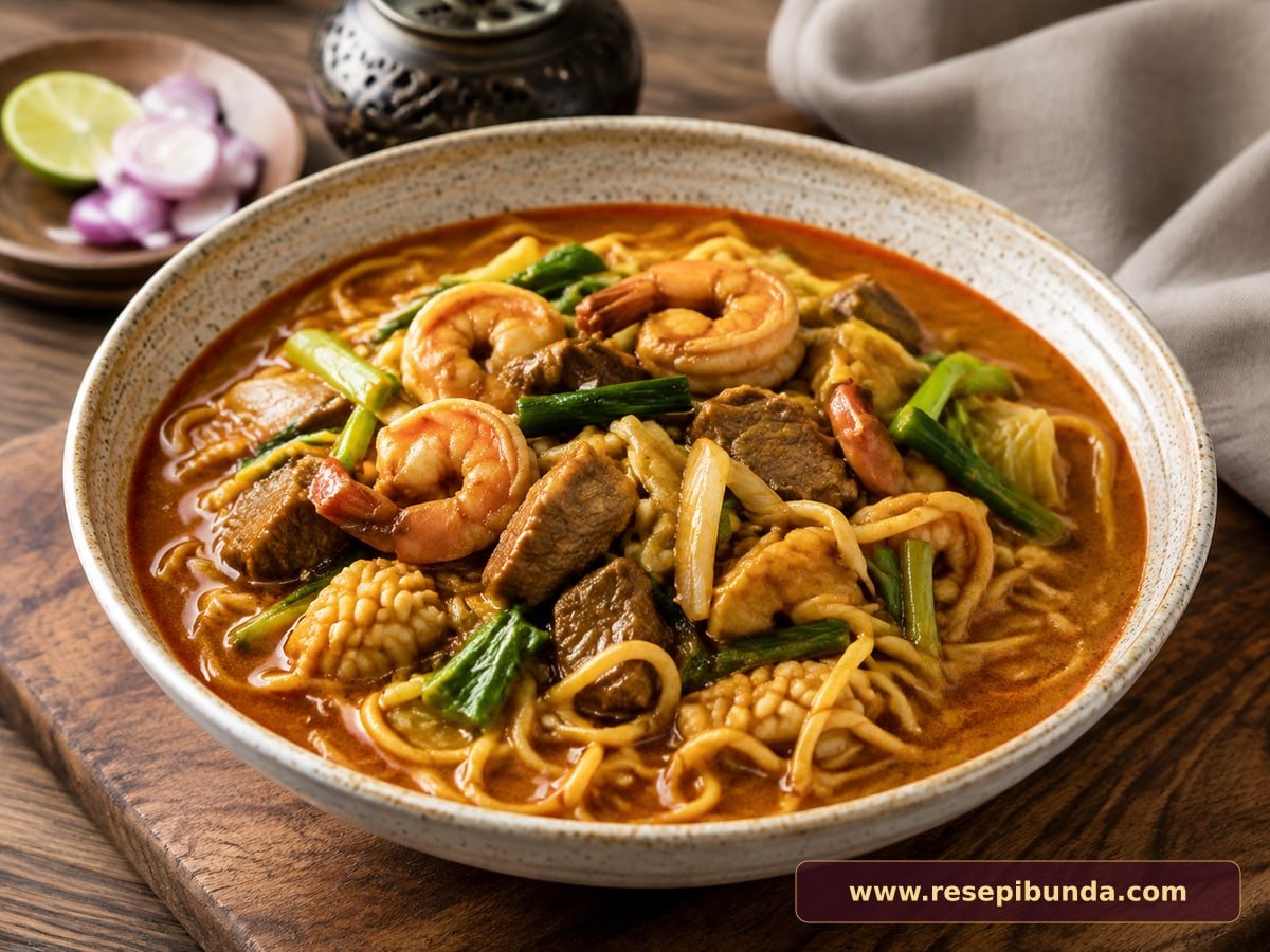 Hidangan Mie Aceh Kuah