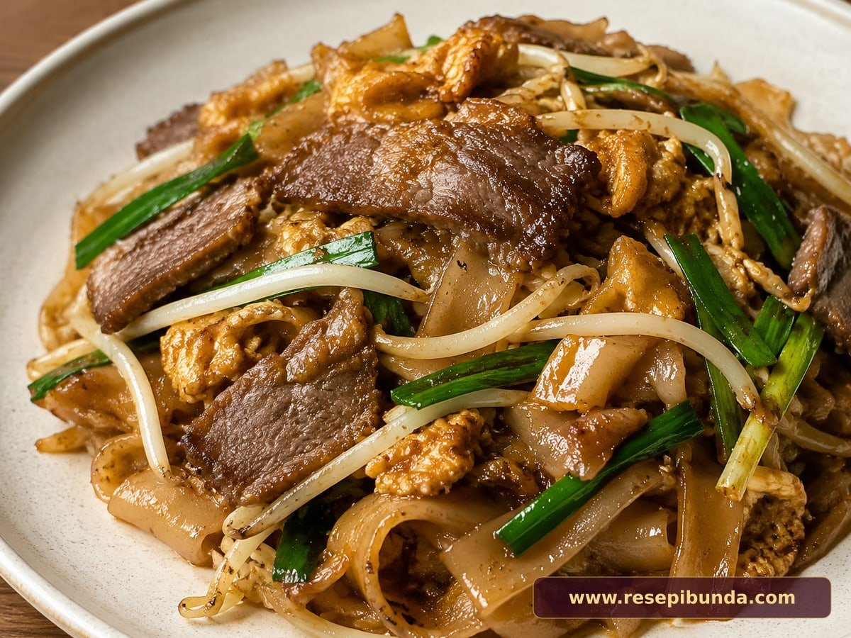 Hidangan Kwetiau Goreng Sapi