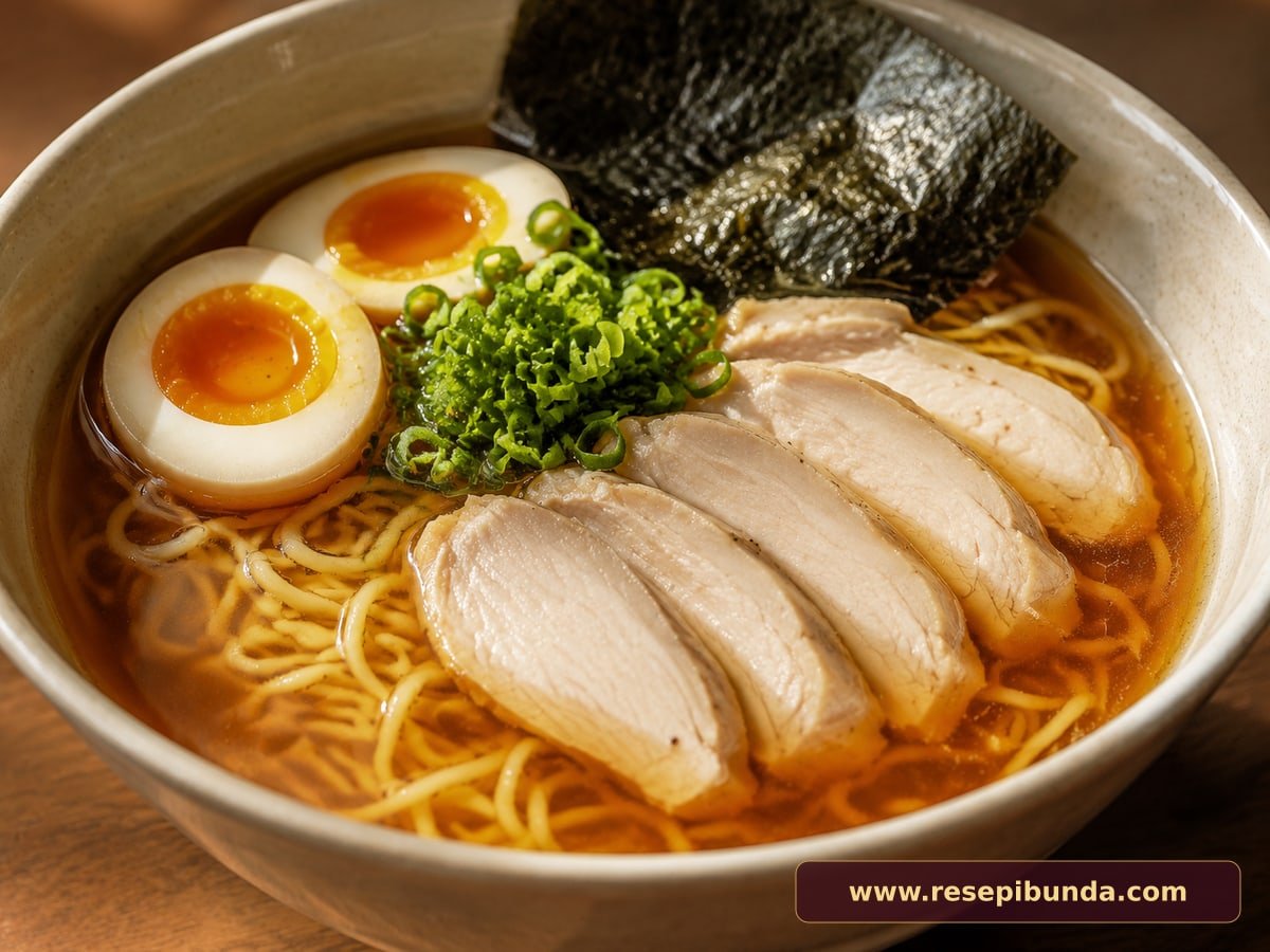 Hidangan Ramen Shoyu Ayam
