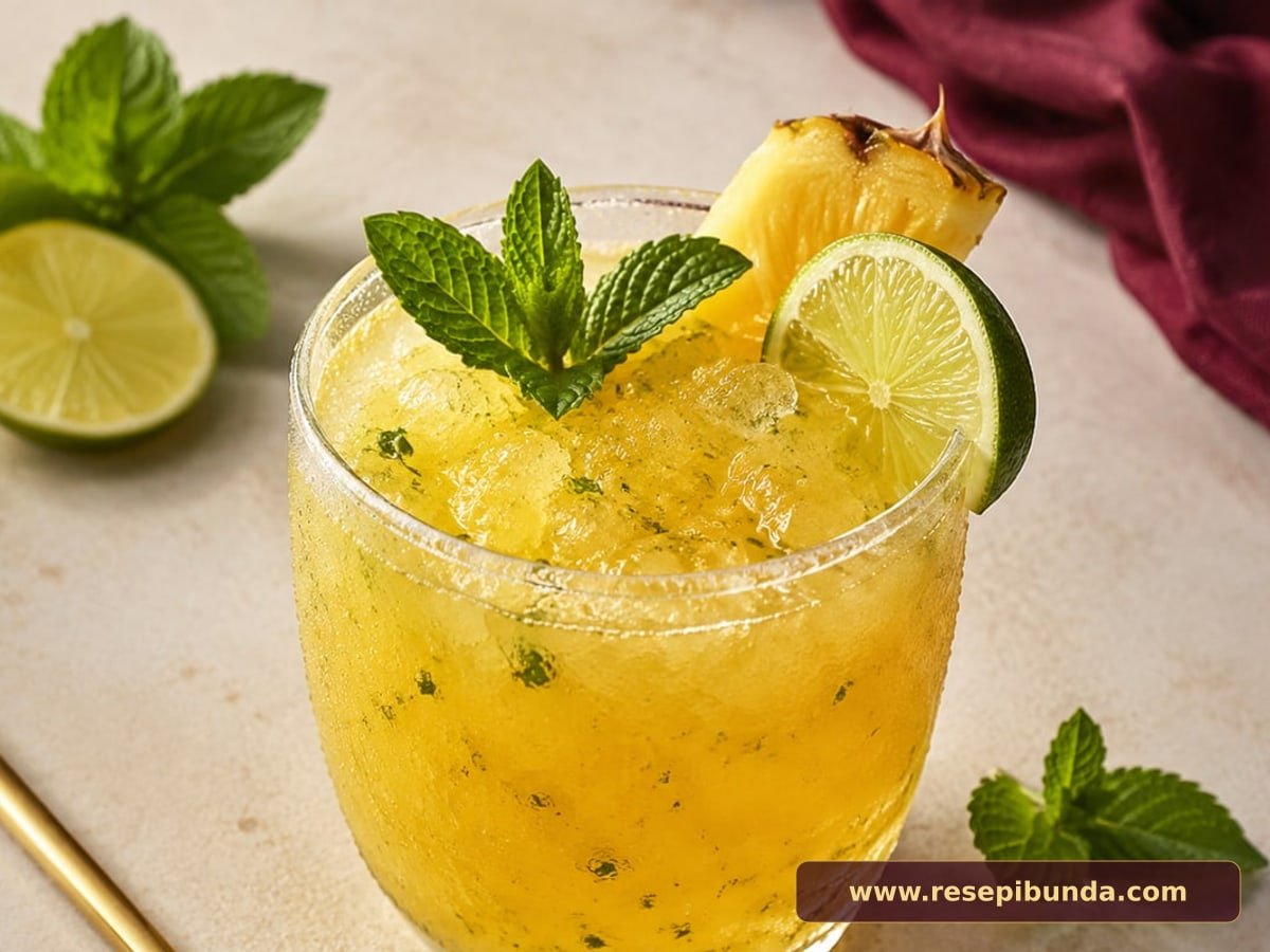 Hidangan Pineapple Mint Cooler