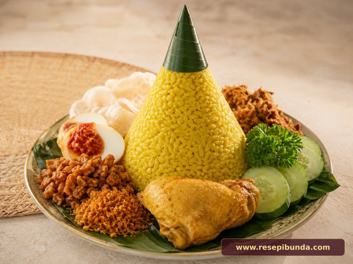 Hidangan Nasi Kuning Komplet