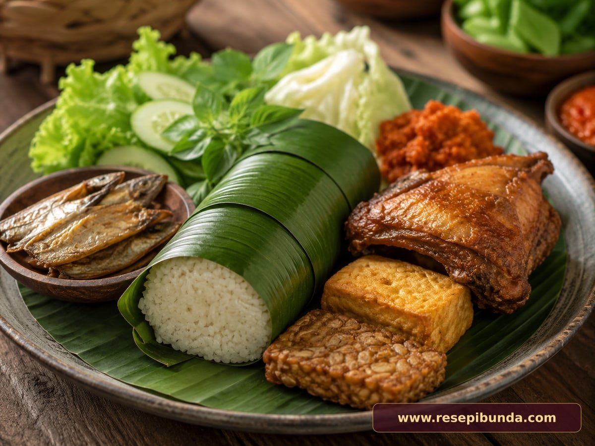 Hidangan Nasi Timbel Komplet