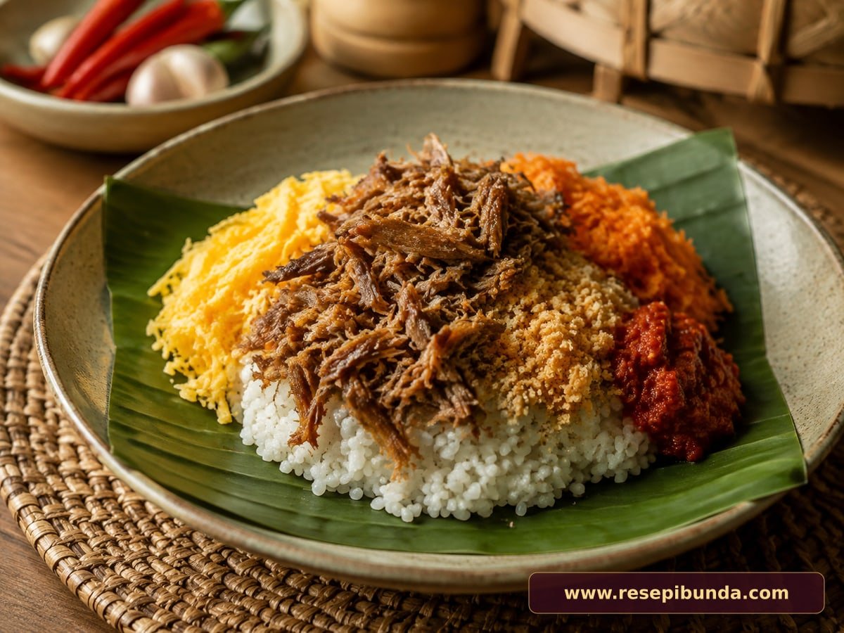 Hidangan Nasi Krawu Gresik