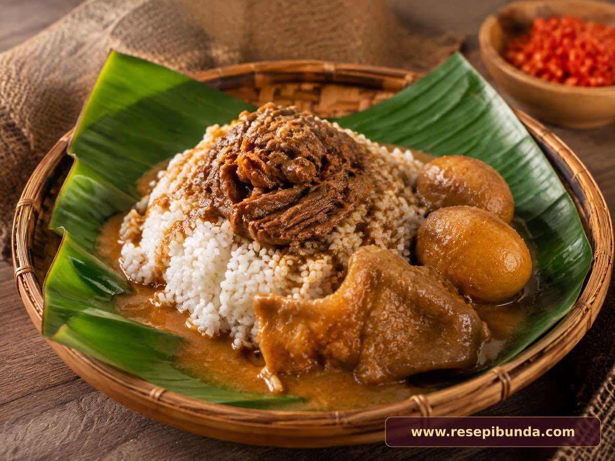 Hidangan Nasi Gandul Pati