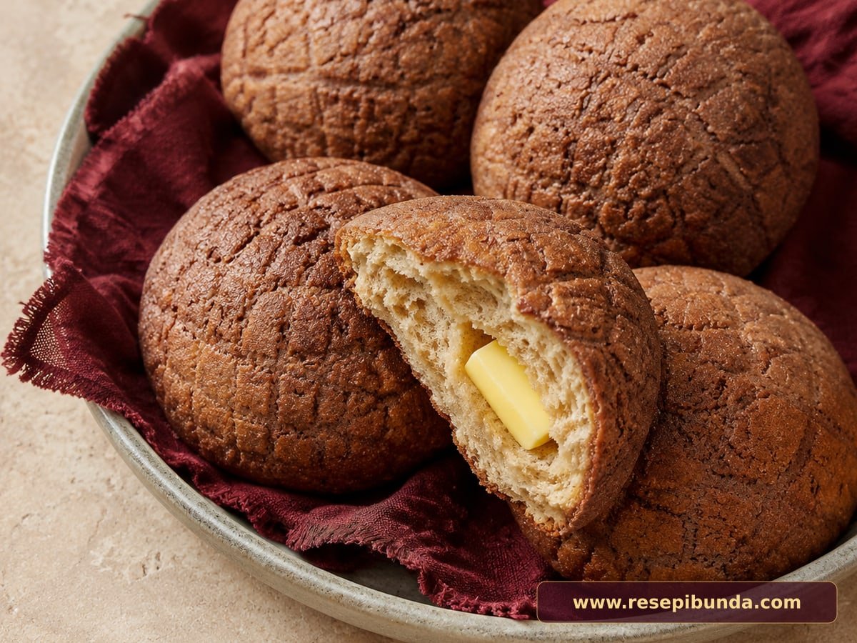 Hidangan Roti Kopi ala Mexican Bun