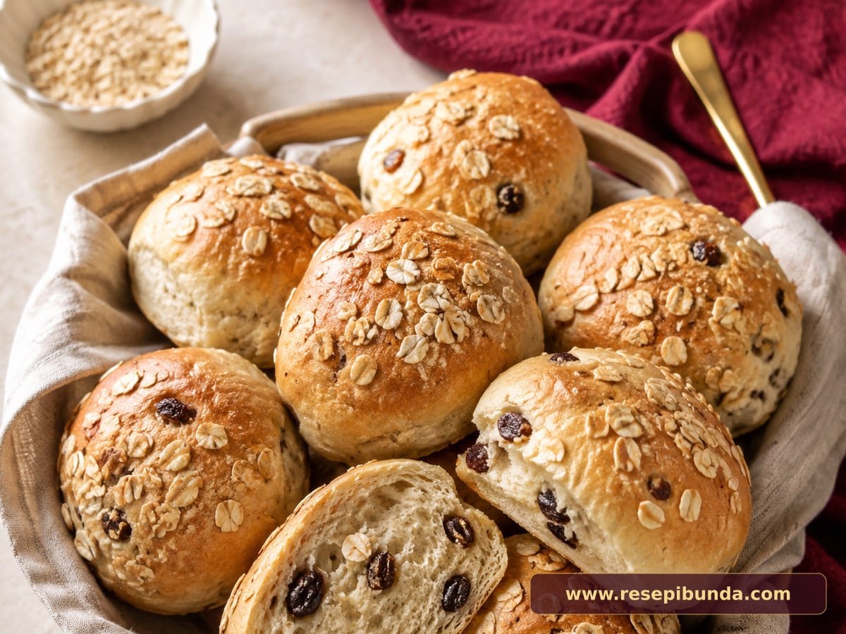 Hidangan Roti Oat Kismis