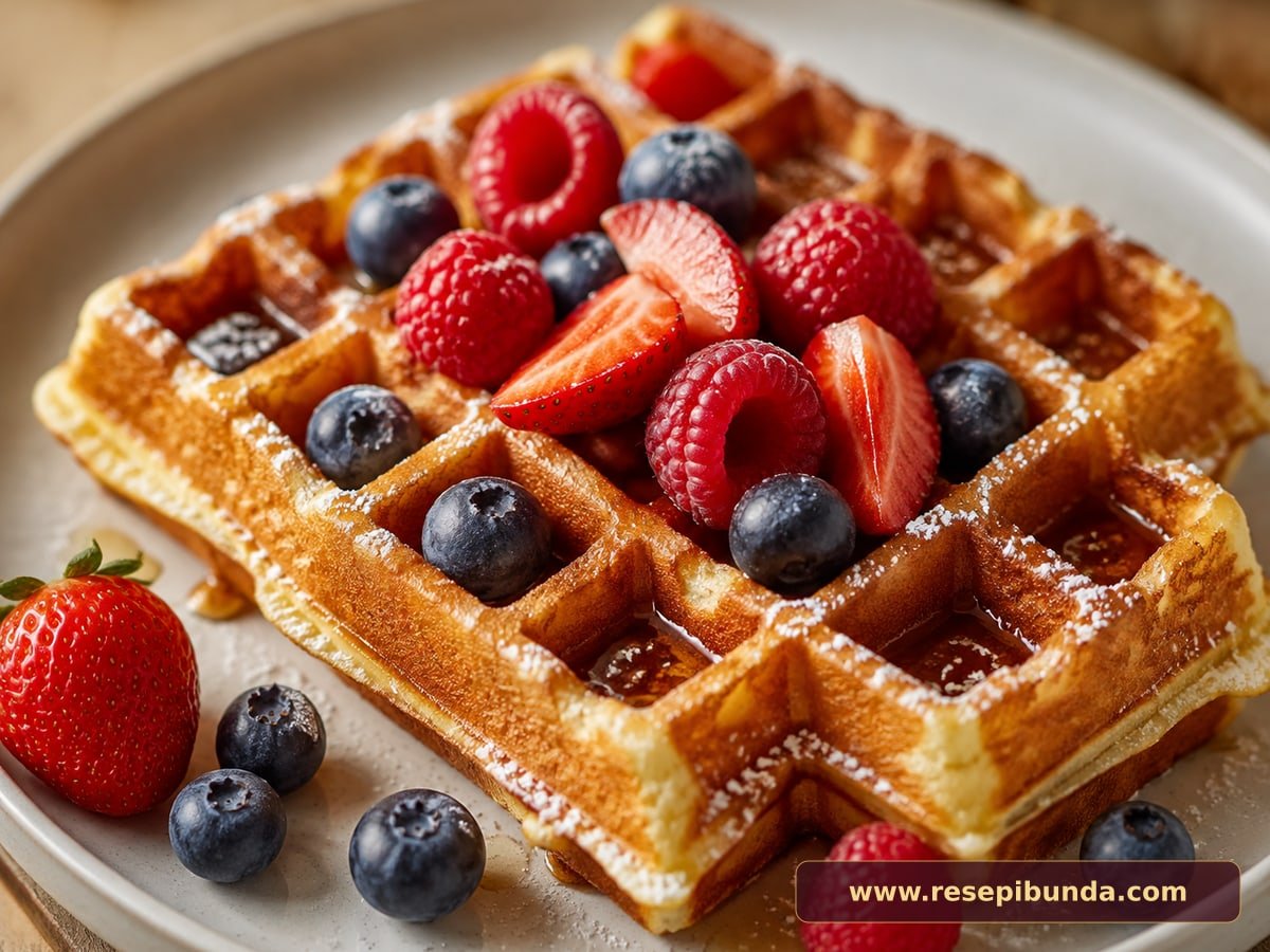 Hidangan Waffle Belgia