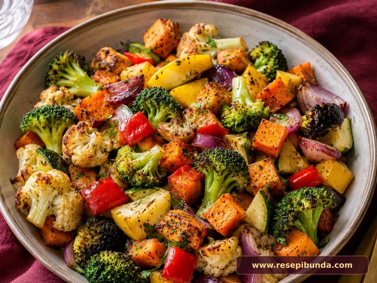 Hidangan Roasted Mixed Vegetables