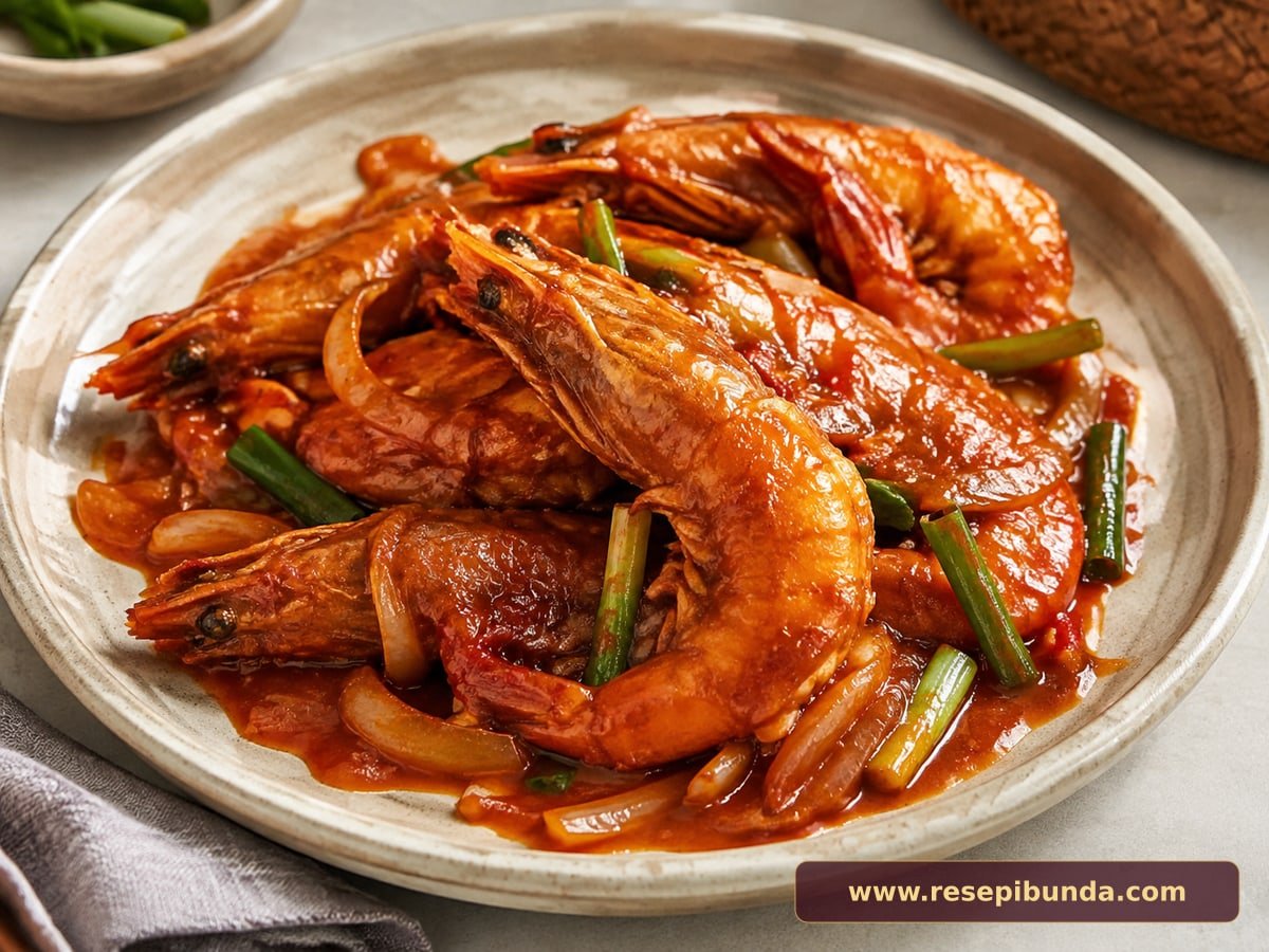 Hidangan Udang Saus Padang