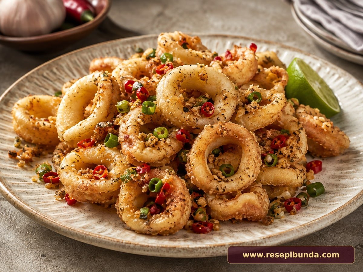 Hidangan Cumi Goreng Tepung Lada Garam