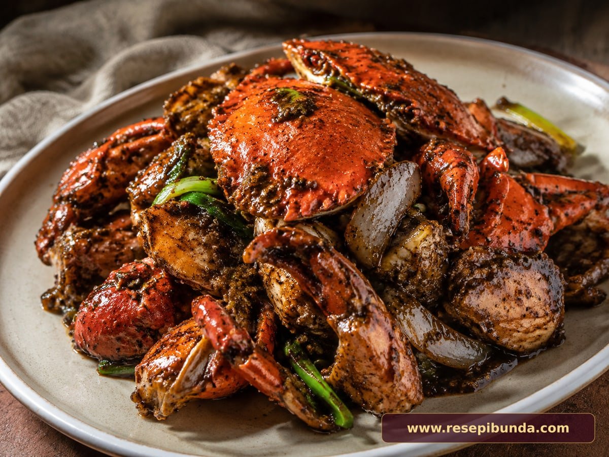 Hidangan Kepiting Saus Lada Hitam
