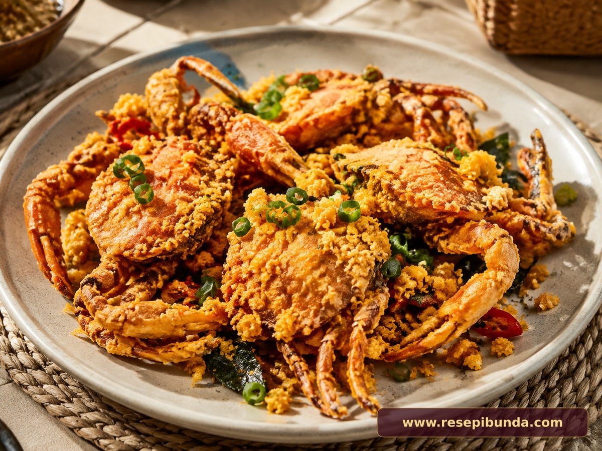 Hidangan Kepiting Soka Telur Asin