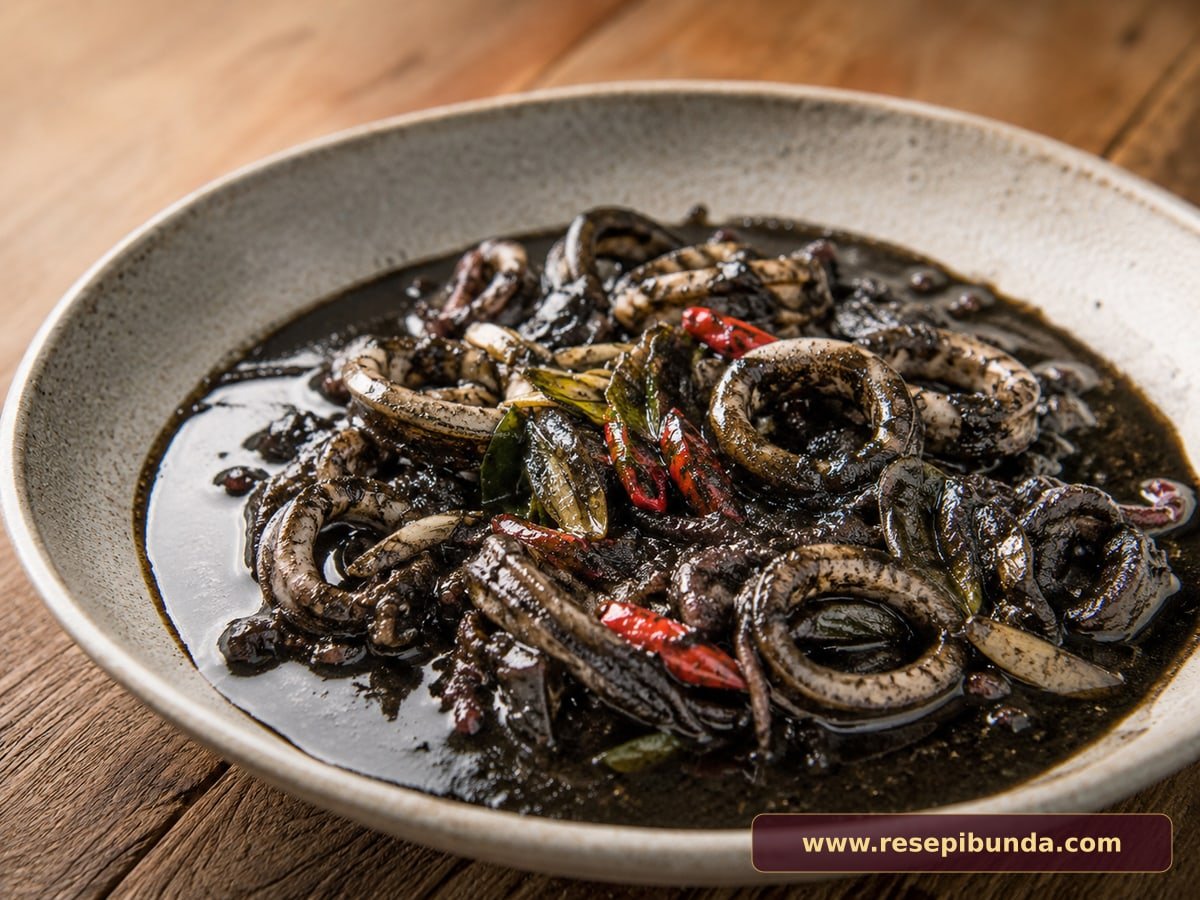 Hidangan Sotong Masak Hitam