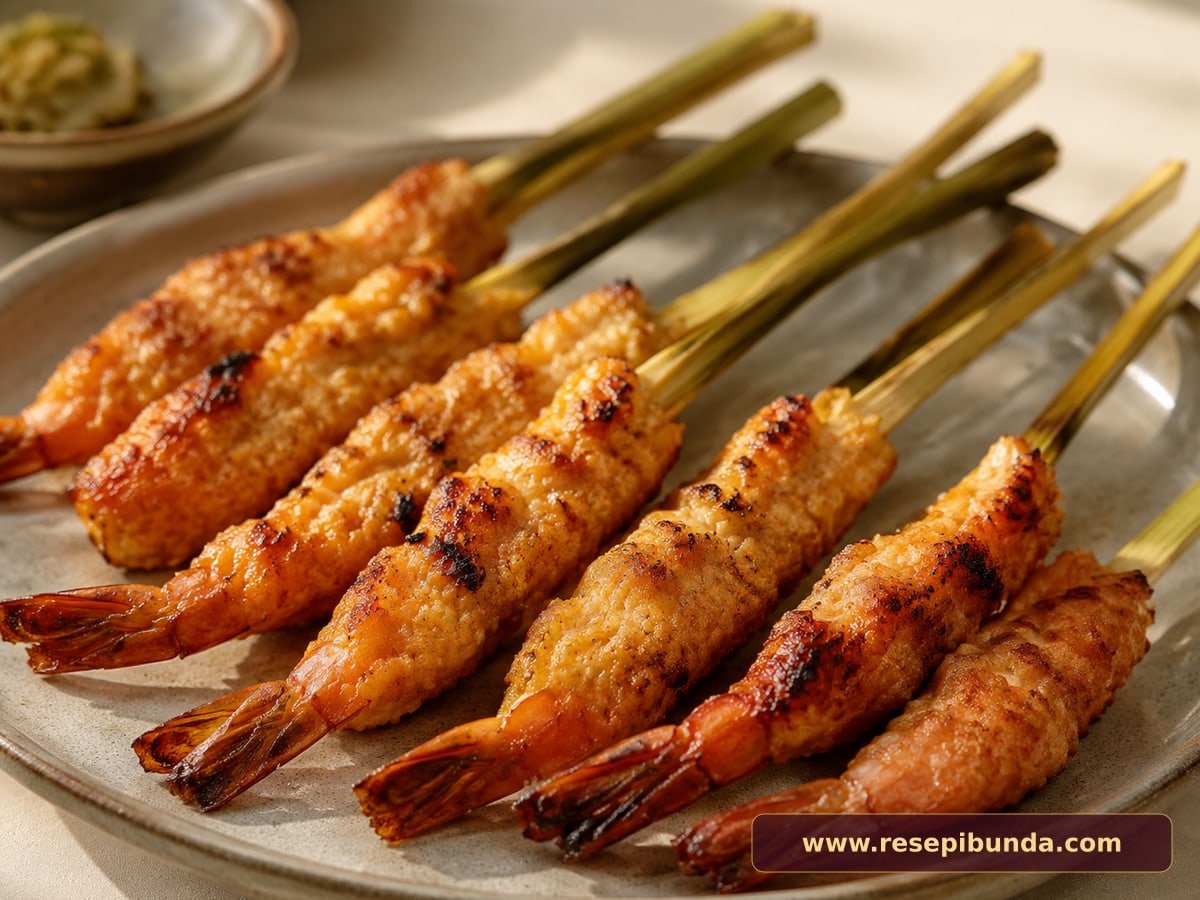 Hidangan Sate Udang Serai