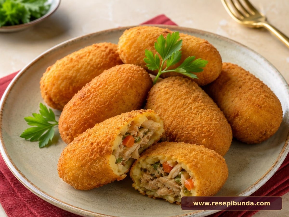 Hidangan Kroket Kentang Ayam