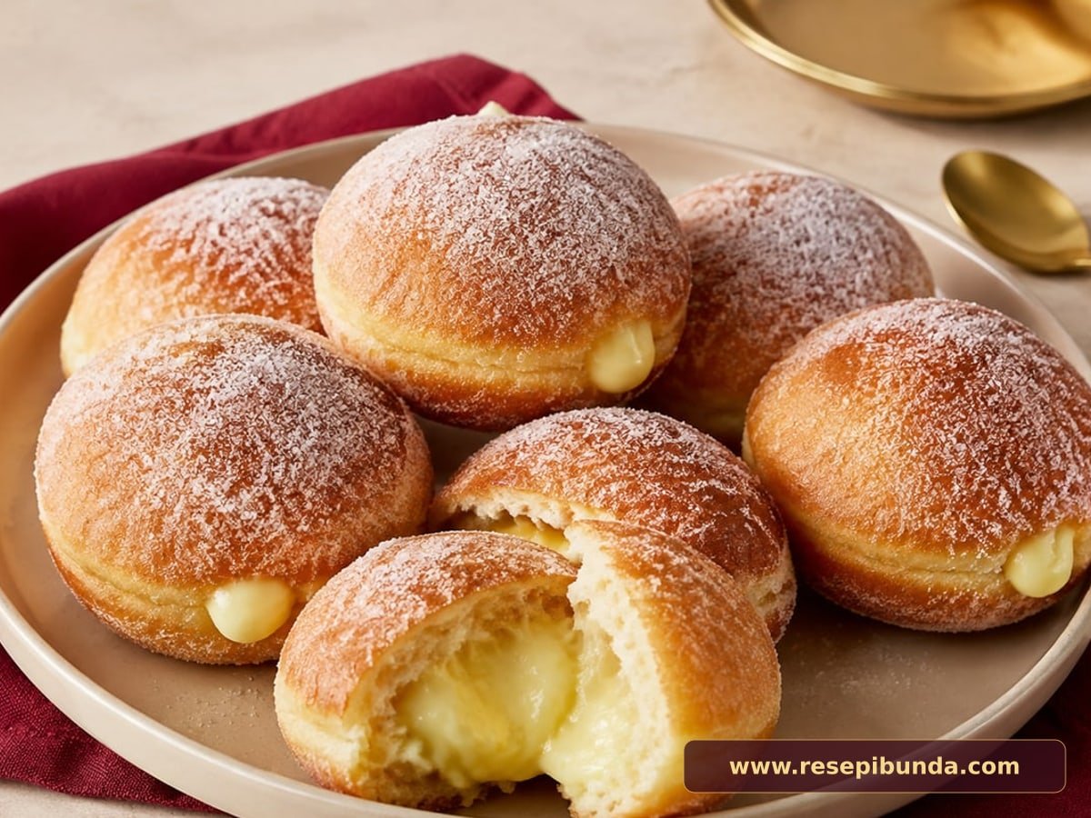 Hidangan Bomboloni Isi Vanila