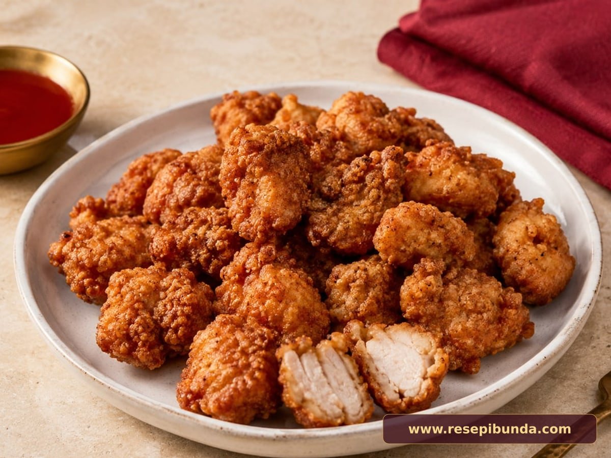 Hidangan Chicken Popcorn